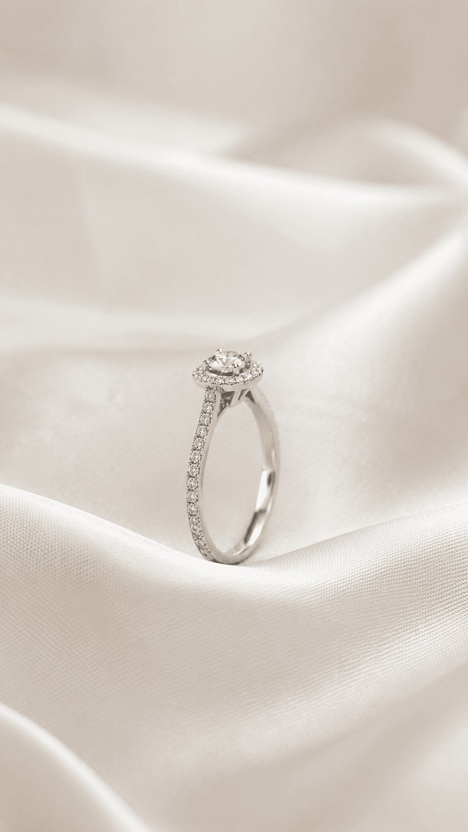Cascade Solitaire Ring