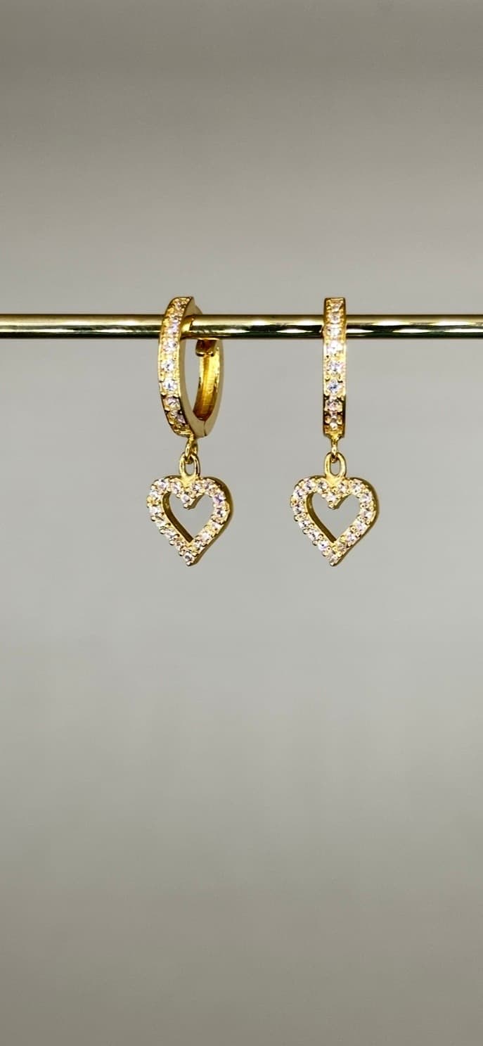 Drop Heart Earrings