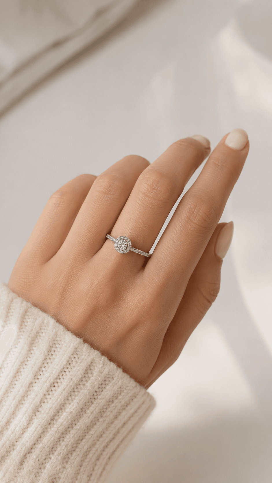 Cascade Solitaire Ring
